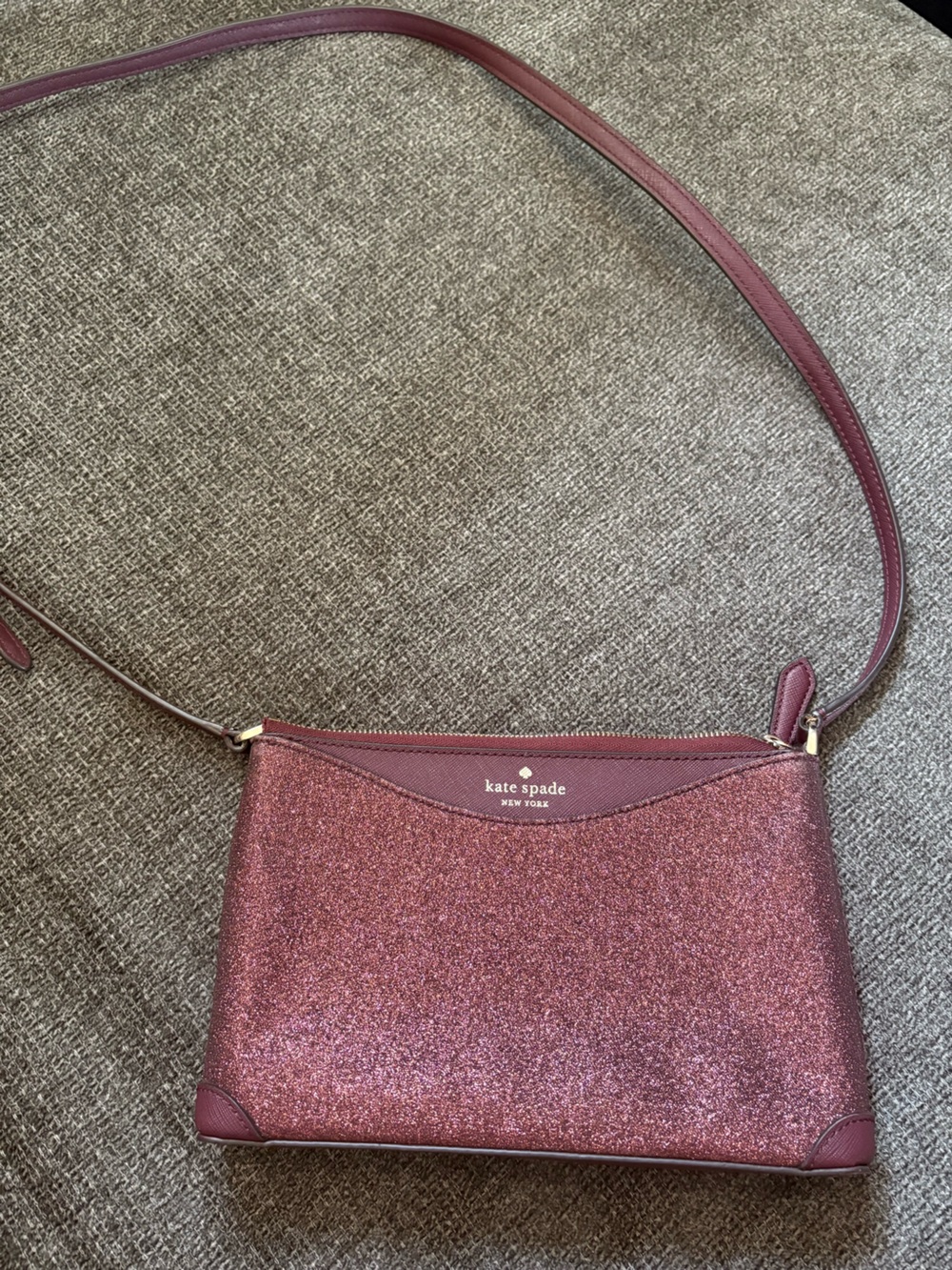 kate spade Glitter Crossbody Bag in Sparkling Wine